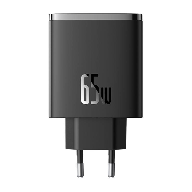 Sienas lādētājs Baseus OS-Cube Pro 2xUSB-C + USB, 65 W (melns)