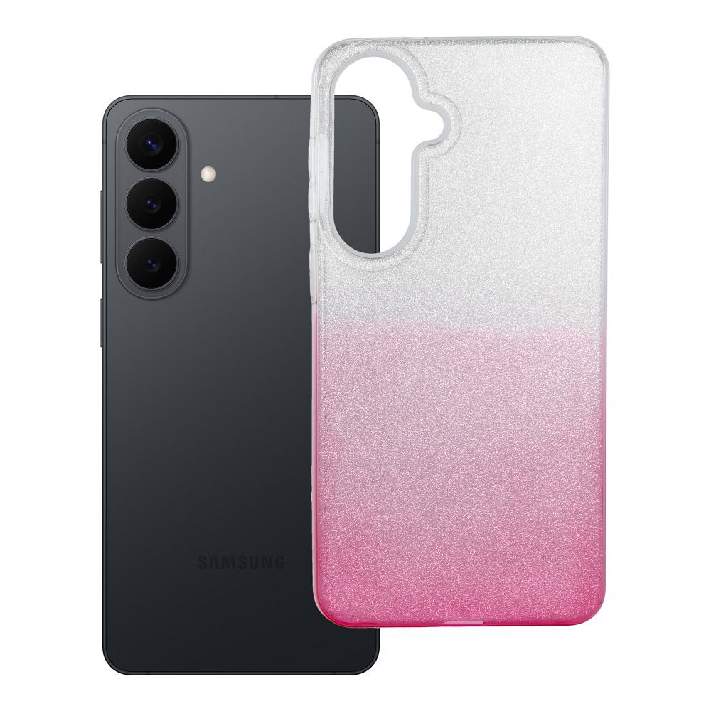 SHINING caurspīdīgs rozā viedtālruņa apvalks SAMSUNG S26 Plus