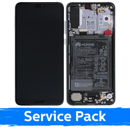 LCD displejs saderīgs ar Huawei P20 Pro ar rāmi / tumši zils / (Service Pack)