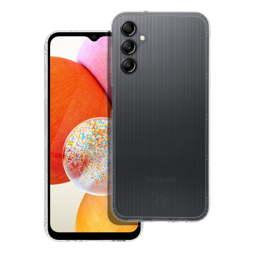 FORCELL F-PROTECT Ilgstošs īpaši plāns viedtālruņa apvalks SAMSUNG A14 4G / A14 5G caurspīdīgs