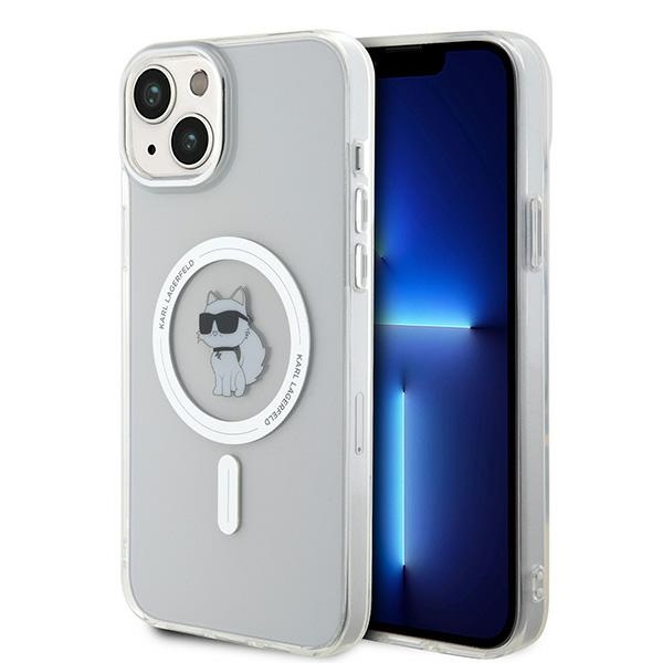 Viedtālruņa apvalks Karl Lagerfeld IML Choupette Magnētiskais MagSafe iPhone 15 Plus - caurspīdīgs (m)