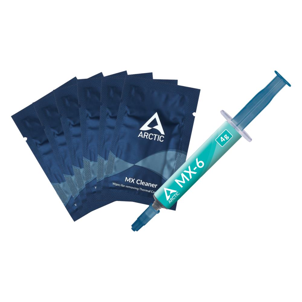 Thermal Paste ARCTIC MX-6, 4g ar 6pcs MX Cleaner