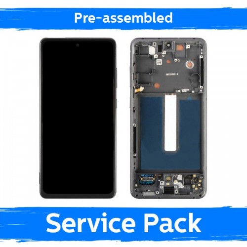 LCD Display Compatible With Samsung G990 S21 FE with Frame / Olive / (Pre-assembled Service Pack)