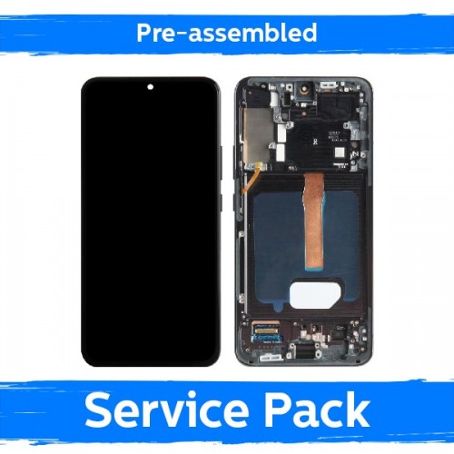 LCD Display Compatible With Samsung S906 S22 Plus with Frame / Violet / (Pre-assembled Service Pack)
