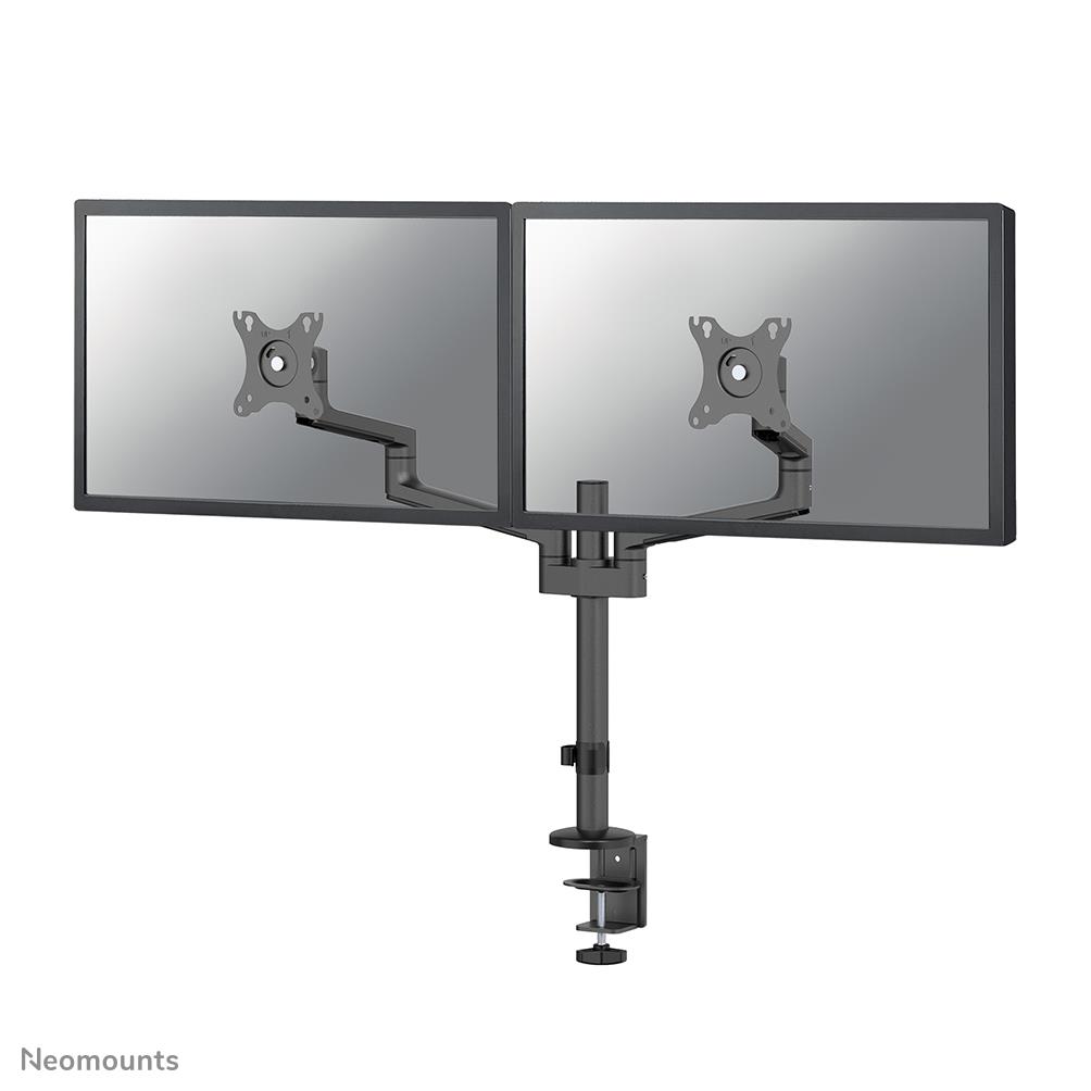 Neomounts DS60-425BL2 dubults monitora turētājs galdam 17-27"