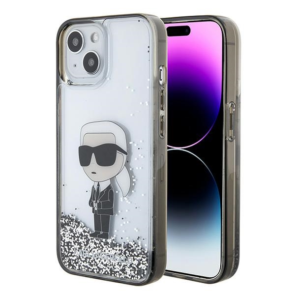 Karl Lagerfeld KLHCP15SLKKNSK viedtālruņa apvalks iPhone 15 6.1" - caurspīdīgs