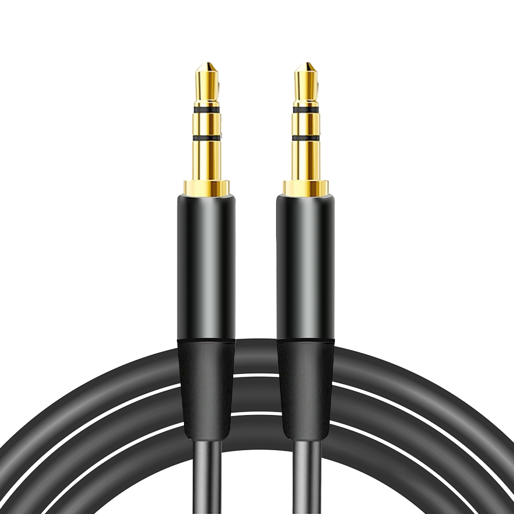 Maxlife kabelis ar 3,5 mm audio ligzdu – 3,5 mm ligzda 1 m melns