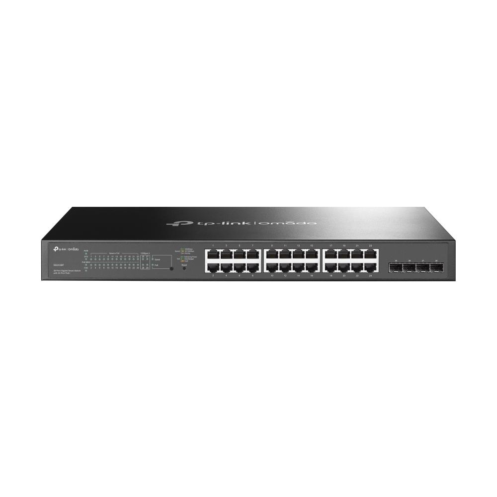 TP-Link Omada 28 portu gigabitu viedtājais komutators ar 24 portu PoE+