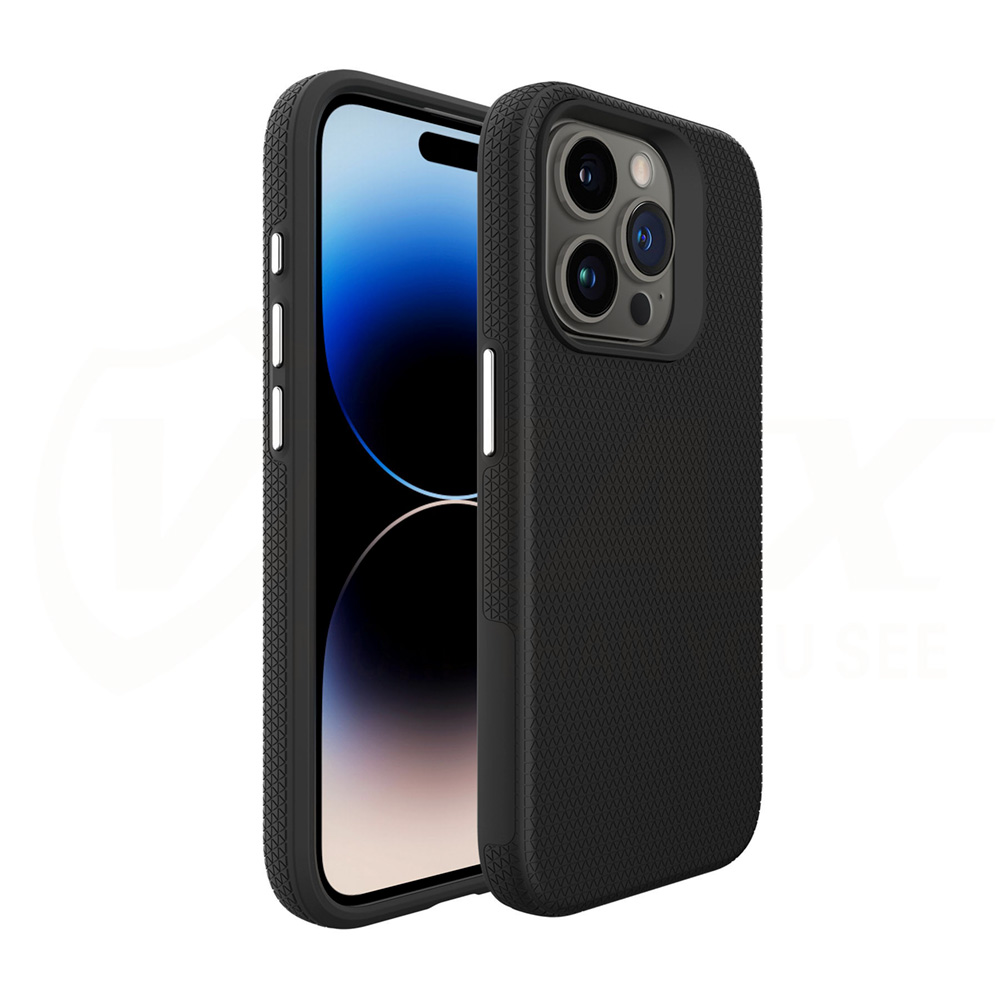 Vmax Trīsstūra formas viedtālruņa apvalks iPhone 15 Plus 6,7" rozā zelts krāsā