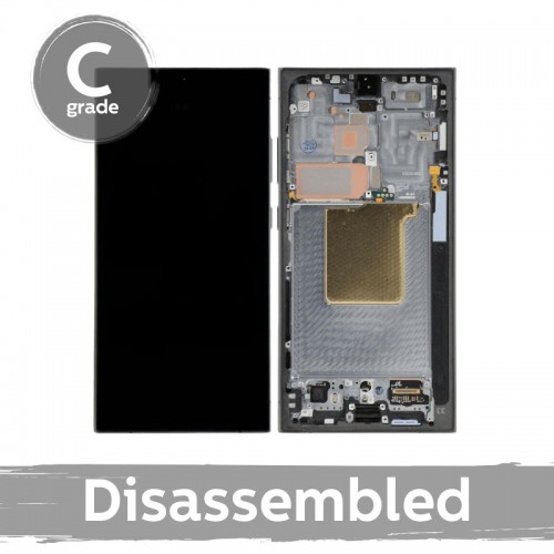LCD ekrāns Samsung S928 S24 Ultra ar rāmi / Titanium Black / (8/10 lietots)