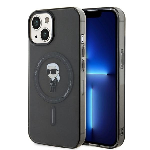 Karl Lagerfeld IML Ikonik MagSafe apvalks iPhone 15 - melns