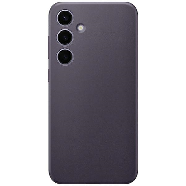 Samsung Vegan Leather viedtālruņa apvalks Samsung Galaxy S24 Plus tumši violets