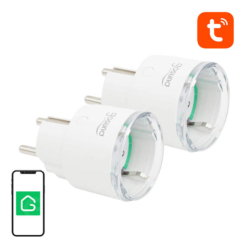 Viedā kontaktligzda WiFi Gosund SP111 3680W 16A, Tuya 2 gab. komplekts