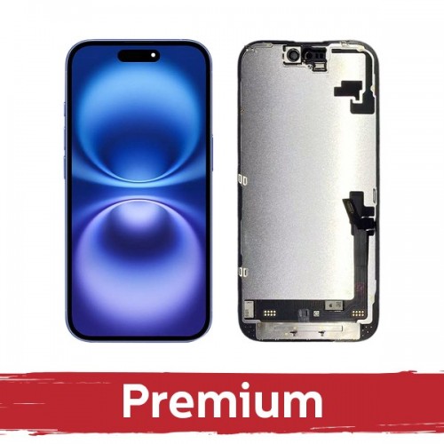 LCD Display Compatible With iPhone 16 Black (INCELL / Premium) / *Removable IC* /