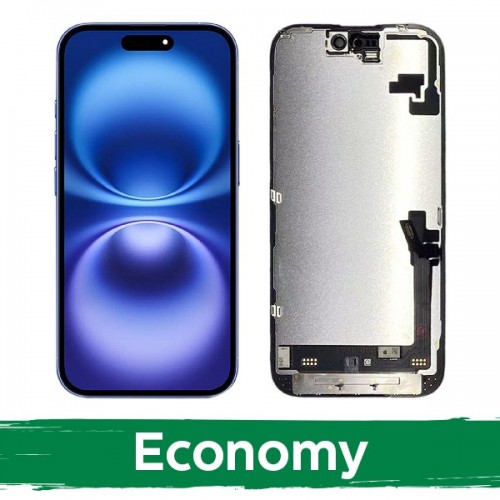 LCD Display Compatible With iPhone 16 Black (INCELL / Economy) /*Removable IC*/