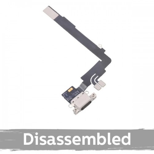 Uzlādes pieslēgvieta saderīga ar iPhone 16 Pro Max ar šleifi / Natural Titanium / (100% oriģināla / izjaukta)