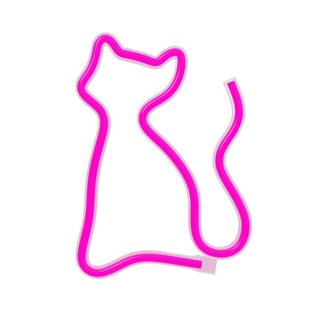 Neon LED Light CAT rozā Bat + USB FLNE04 Forever Light