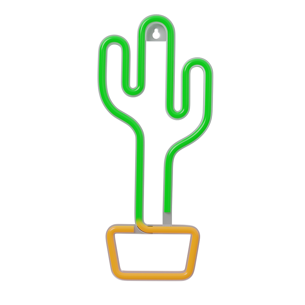 Neon LED Light CACTUS oranžs zaļš Bat + USB FLNE02 Forever Light