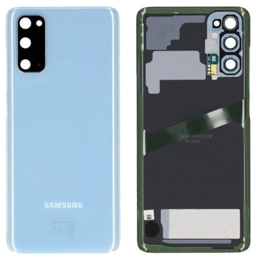 Aizmugurējais vāciņš Samsung G980/G981 S20 Cloud Blue oriģināls (lietots, Grade C)