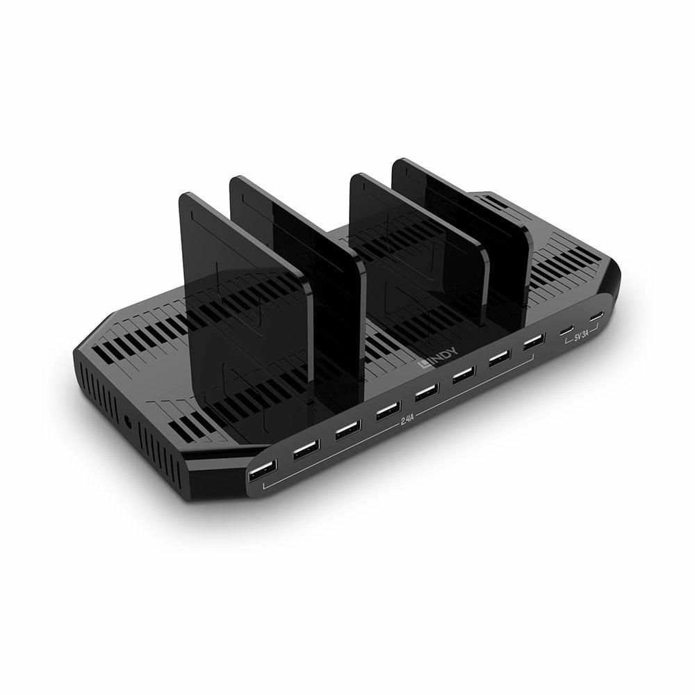 Uzlādes stacija 120W USB 10 portu 73435 Lindy