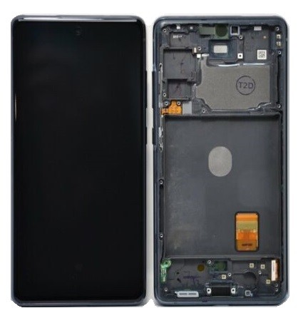 LCD ekrāns Samsung G780/G781 S20 FE ar skārienjutīgu ekrānu un rāmi Cloud Navy oriģināls (lietots, Grade B)