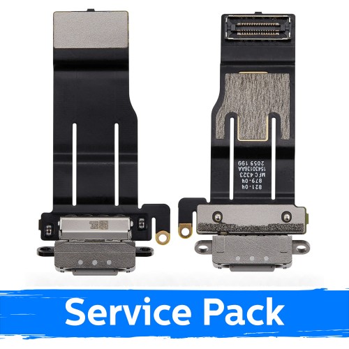 Uzlādes ligzda saderīga ar Apple iPad Pro 13 (2024) Gen7 ar flex / sudrabs / (Service Pack)