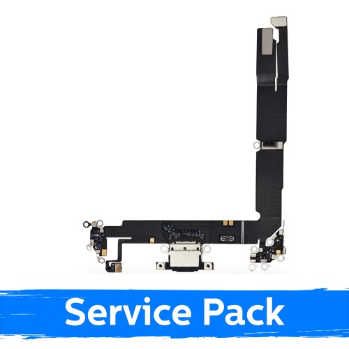 Charging Port Compatible With Apple iPhone 16 Plus with Flex / White / (Service Pack)