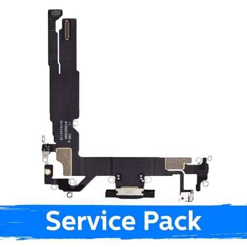 Uzlādes ligzda saderīga ar Apple iPhone 16 ar flex / melns / (Service Pack)