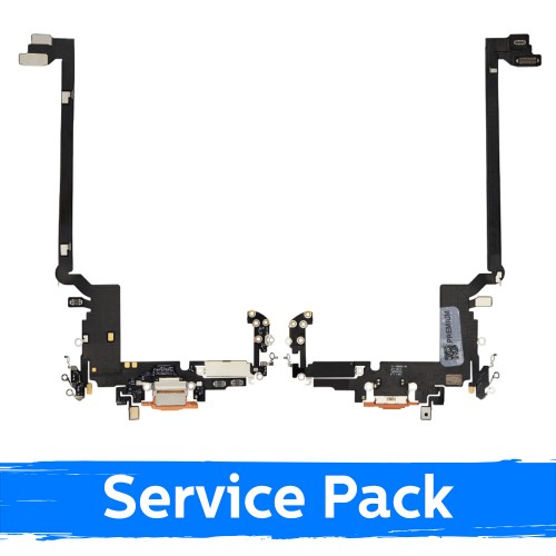 Uzlādes ligzda saderīga ar Apple iPhone 17 Pro Max ar flex / tumši oranžs / (Service Pack)