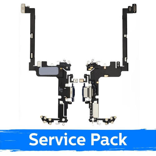 Charging Port Compatible With Apple iPhone 17 Pro with Flex / Dark Blue / (Service Pack)