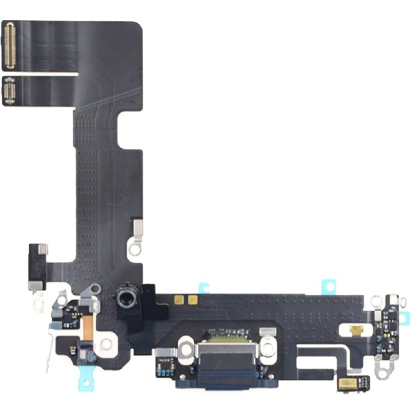 Flex iPhone 13 uzlādes savienotājam ar mikrofonu melns oriģināls (lietots Grade A)