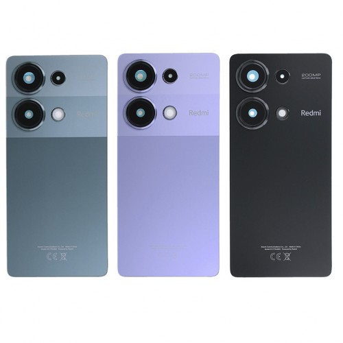 Aizmugures vāciņš saderīgs ar Xiaomi Redmi Note 13 Pro 4G Midnight melns (ar kameras objektīvu) OEM