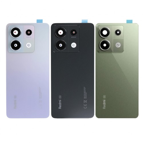 Aizmugures vāciņš saderīgs ar Xiaomi Redmi Note 13 Pro 5G Midnight melns (ar kameras objektīvu) OEM