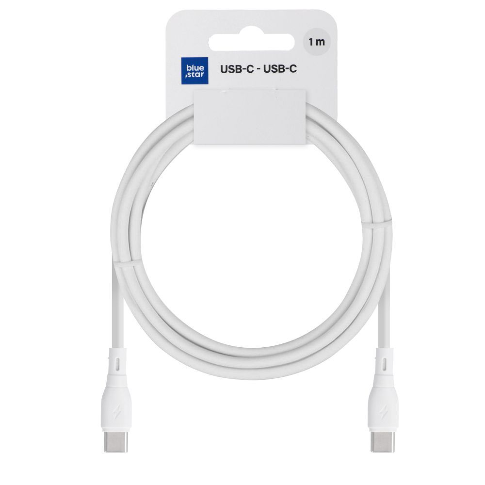 Kabelis BLUE STAR ECO Type-C uz Type-C 3A 60W PJ73-13-3 1 m balts