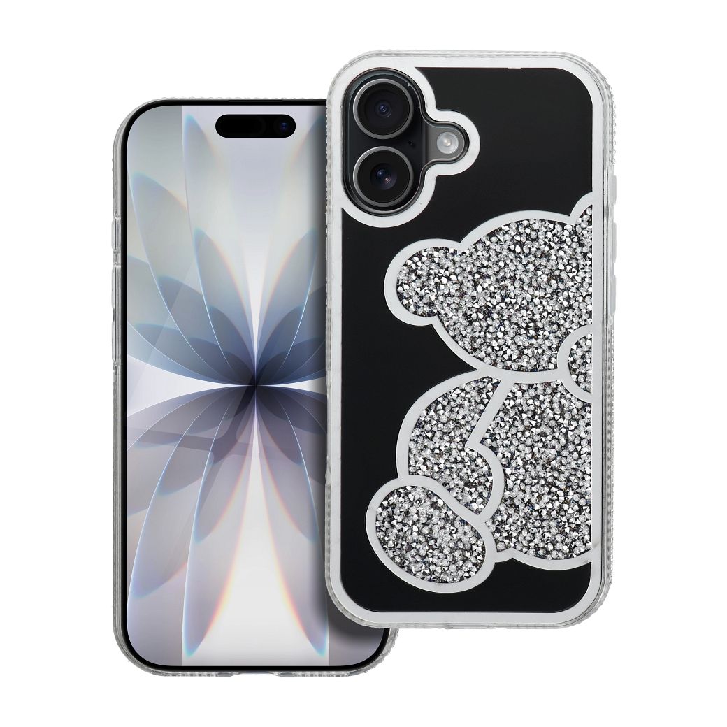TEDDY BEAR viedtālruņa apvalks IPHONE 17 sudraba