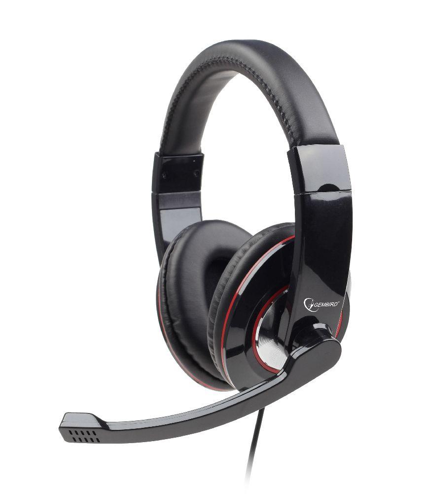 HEADSET STEREO USB Melns/MHS-U-001 GEMBIRD