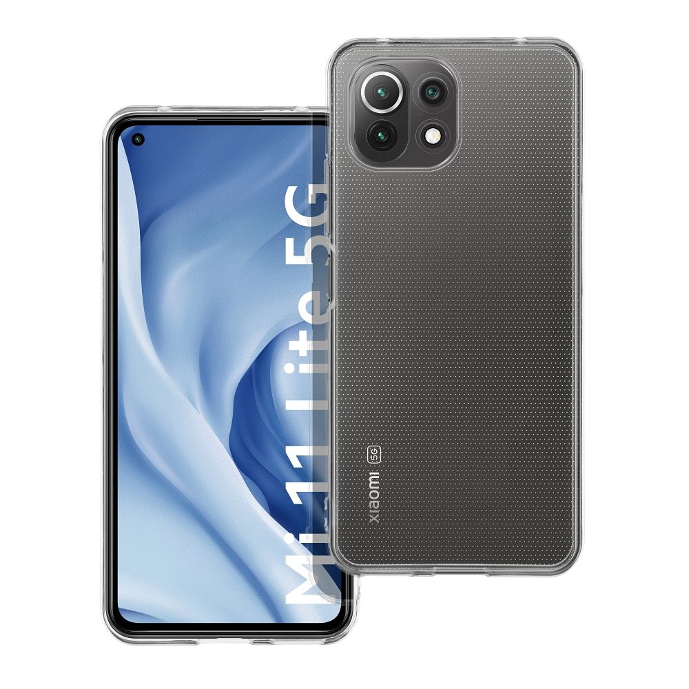 Viedtālruņa apvalks 2 mm, caurspīdīgs XIAOMI Mi 11 Lite 5G / Mi 11 Lite LTE (4G) un Mi 11 Lite NE (kameras aizsardzība)