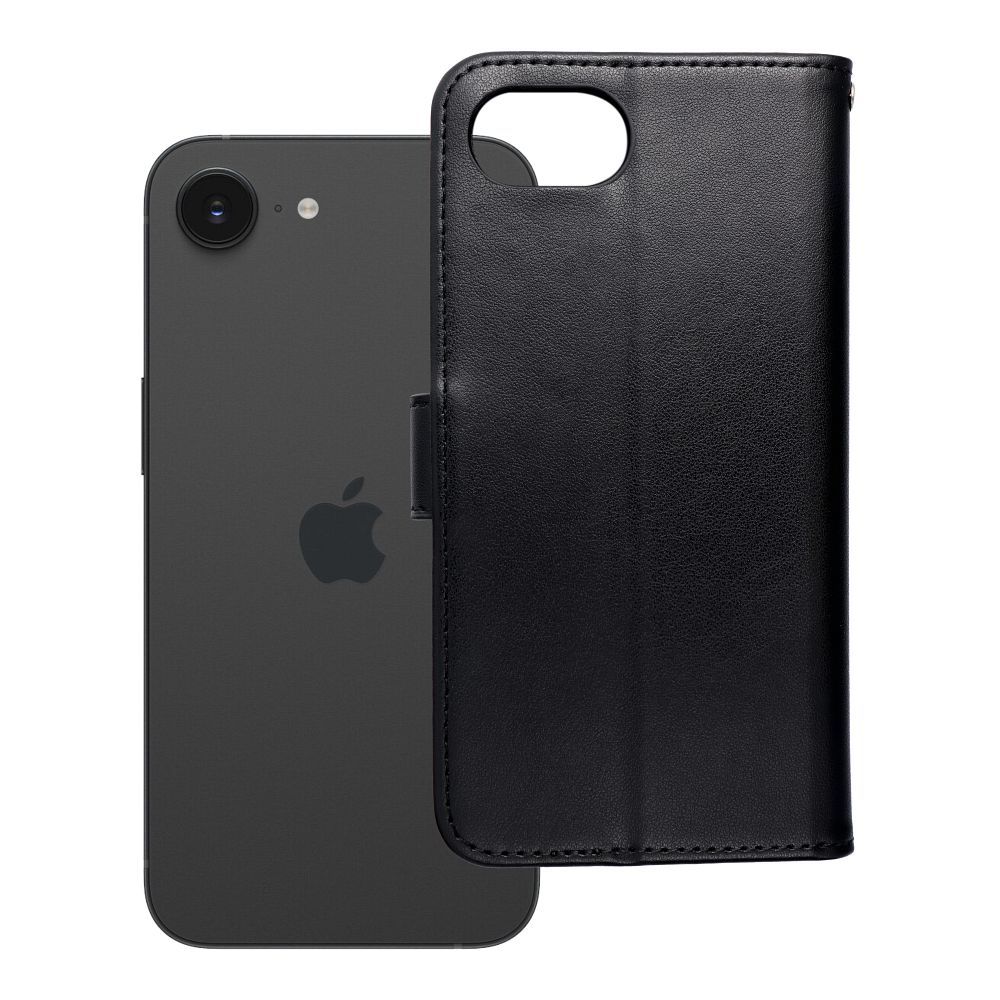 MEZZO Book apvalks viedtālrunim IPHONE 16e (SE 4 2025) - lācis melns