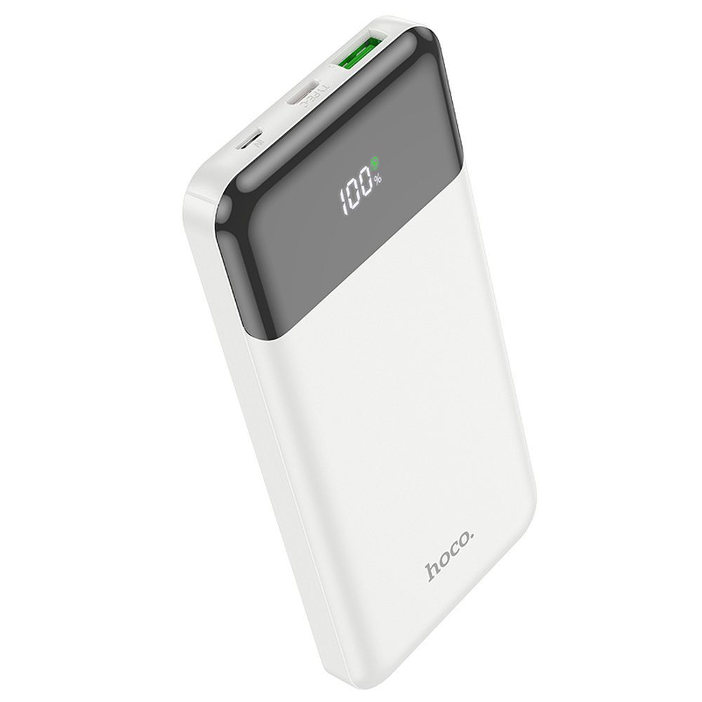 Portatīvais lādētājs (m) Hoco 10000 mAh QC3.0 PD 3A 20W J102 balts