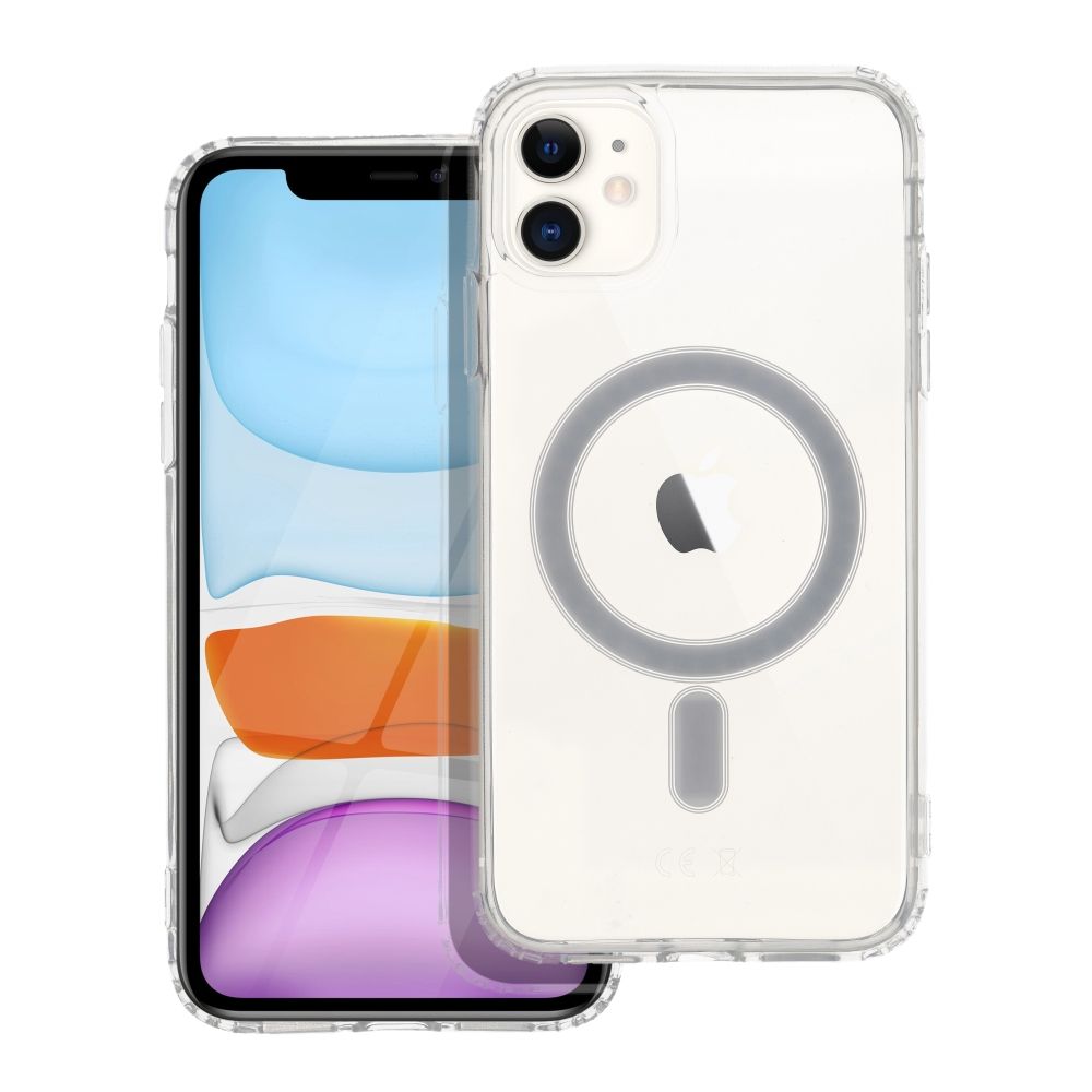 CLEAR MAG COVER magnētiskais viedtālruņa apvalks, saderīgs ar MagSafe, paredzēts IPHONE 11, caurspīdīgs