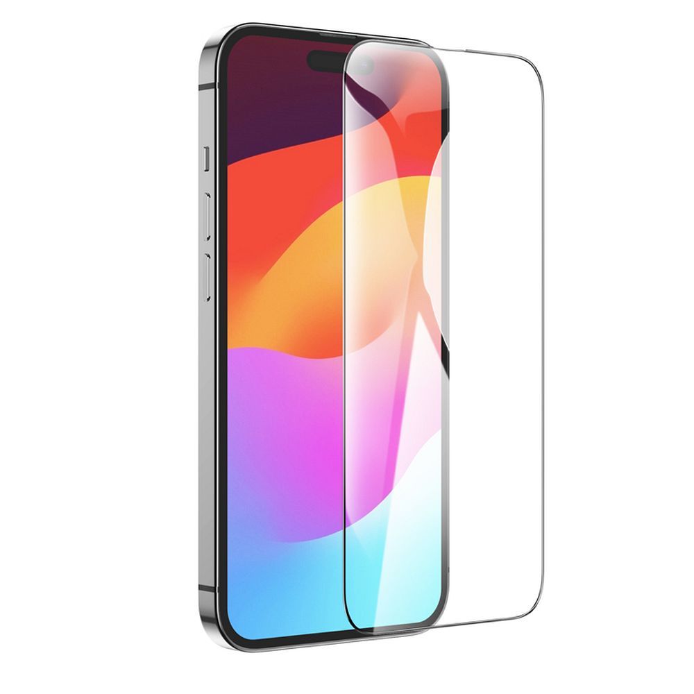 HOCO aizsargstikls HD 5D Guardian shield (komplekts 10-in-1) paredzēts iPhone 15 Pro melns (G14)