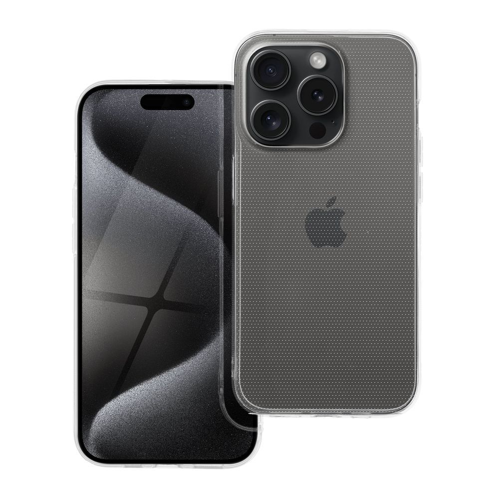 Caurspīdīgs viedtālruņa apvalks 2 mm IPHONE 15 Pro caurspīdīgs