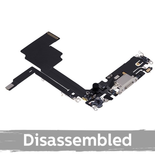 Uzlādes savienotājs saderīgs ar iPhone 15 Pro / White Titanium / (100% oriģināls / izjaukts)