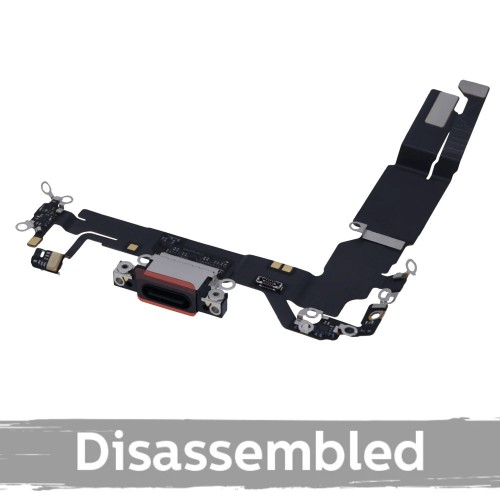 Uzlādes savienotājs saderīgs ar iPhone 16 / melns / (100% oriģināls / izjaukts)