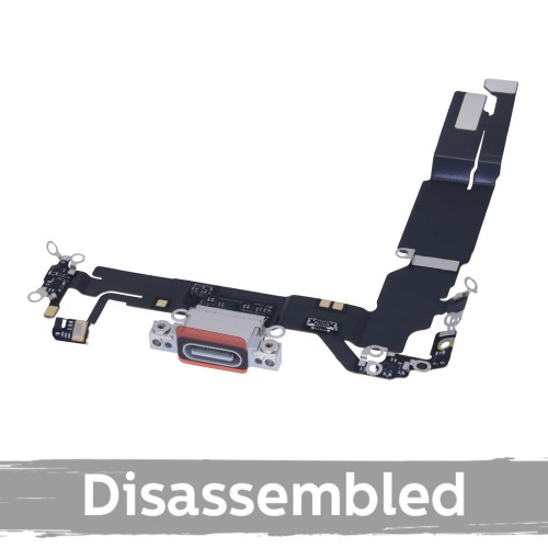 Uzlādes savienotājs saderīgs ar iPhone 16 / balts / (100% oriģināls / izjaukts)