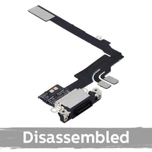 Uzlādes ports saderīgs ar iPhone 16 Pro melns titāns (100% oriģināls izjaukts)