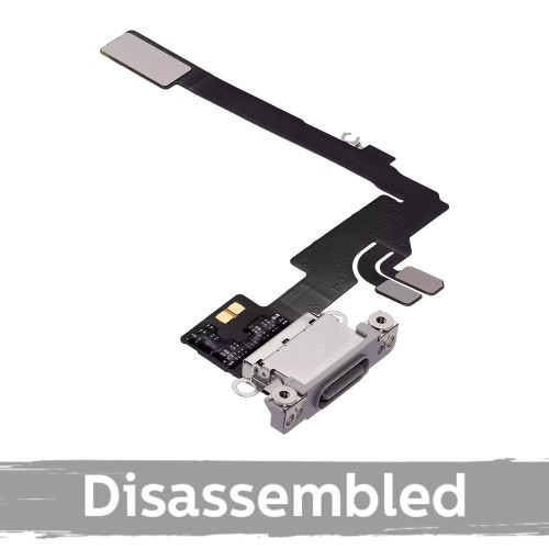 Uzlādes ports saderīgs ar iPhone 16 Pro balts titāns (100% oriģināls izjaukts)