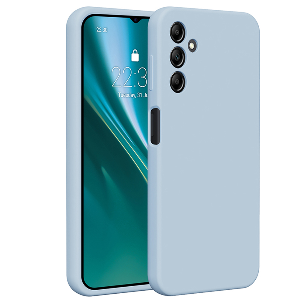 Etteri silikona viedtālruņa apvalks Samsung Galaxy A14 gaiši zils