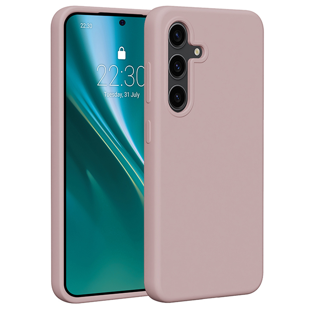Etteri silikona viedtālruņa apvalks Samsung Galaxy S24 gaiši rozā