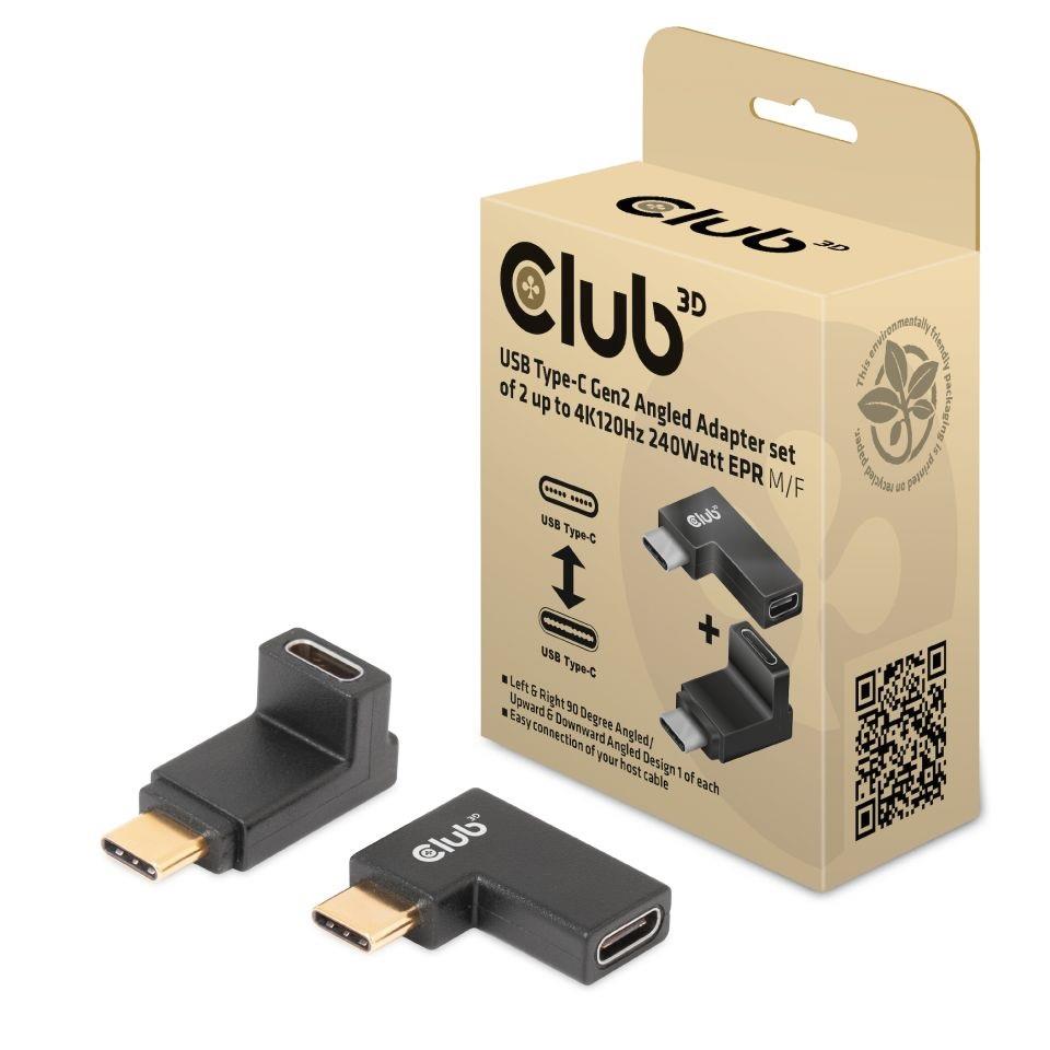 Club3D USB-C leņķa adapteru komplekts CAC-1528